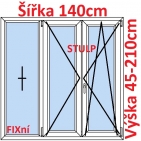 Trojkdl Okna FIX + O + OS (Stulp) - ka 140cm